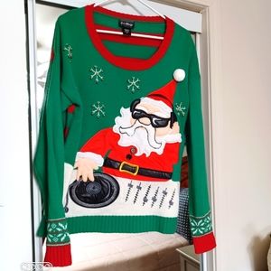 Christmas Sweater 🎄 Rocking Santa 🎅 Great Condition